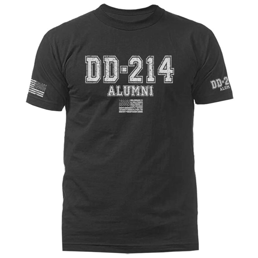 DD214 Alumni Military Patriotic US Flag US Army Veteran Graphic T-shirt gallery