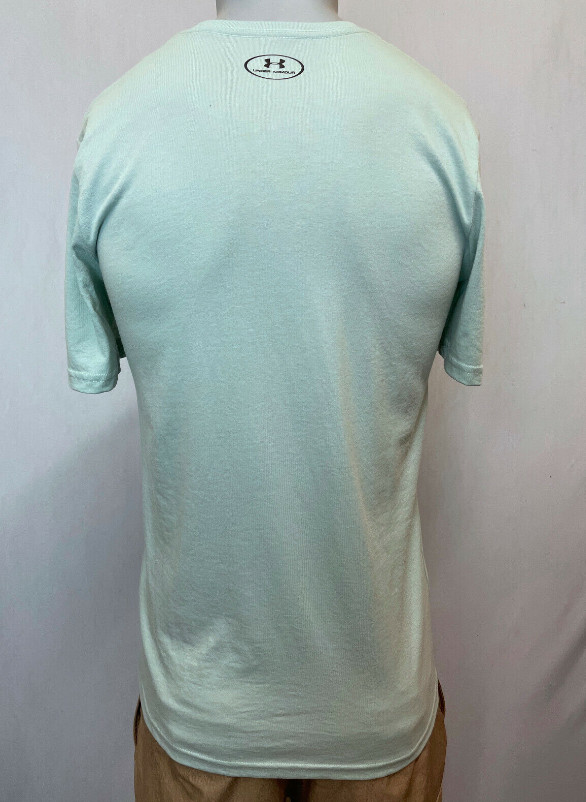 Under Armour Shirt Mens Small Medium Large Green Gray Athletic Fit Logo gallery