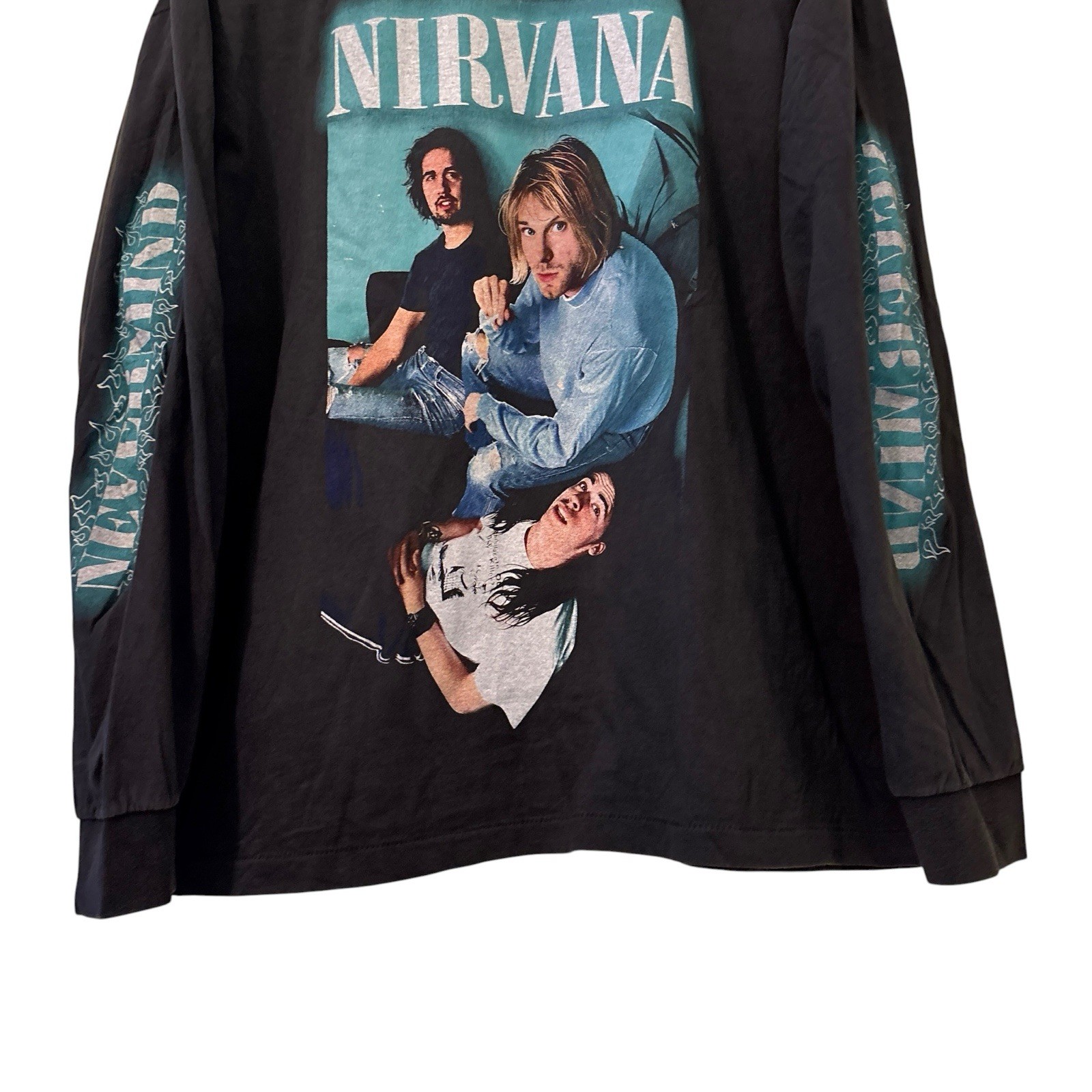 Kurt Cobain Band Portrait Vintage Nirvana Sz XL Single Stitch Shirt REPRINT gallery