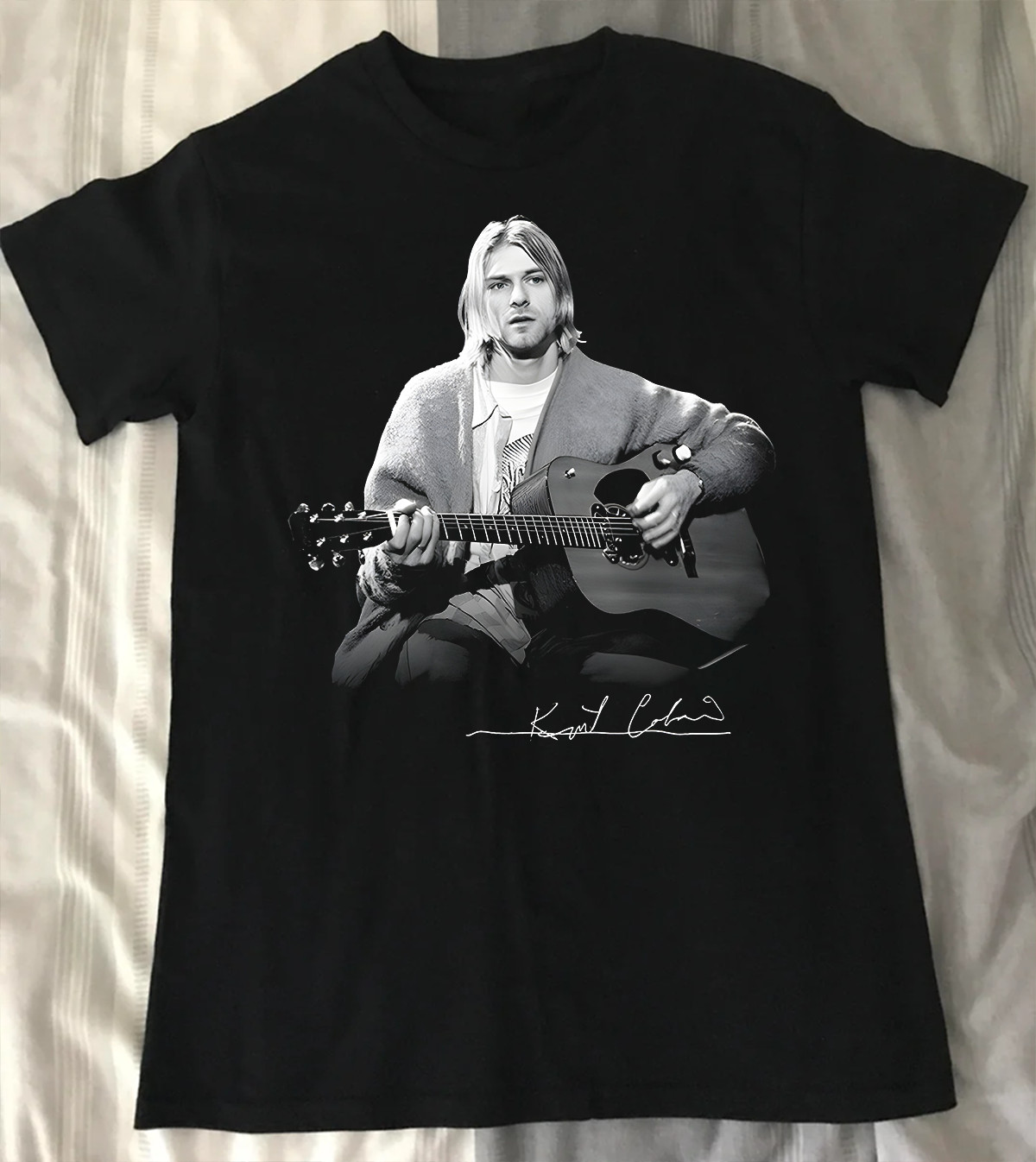 Kurt Cobain Nirvana T Shirt Men Size S-5XL Cotton Short Sleeve DO459