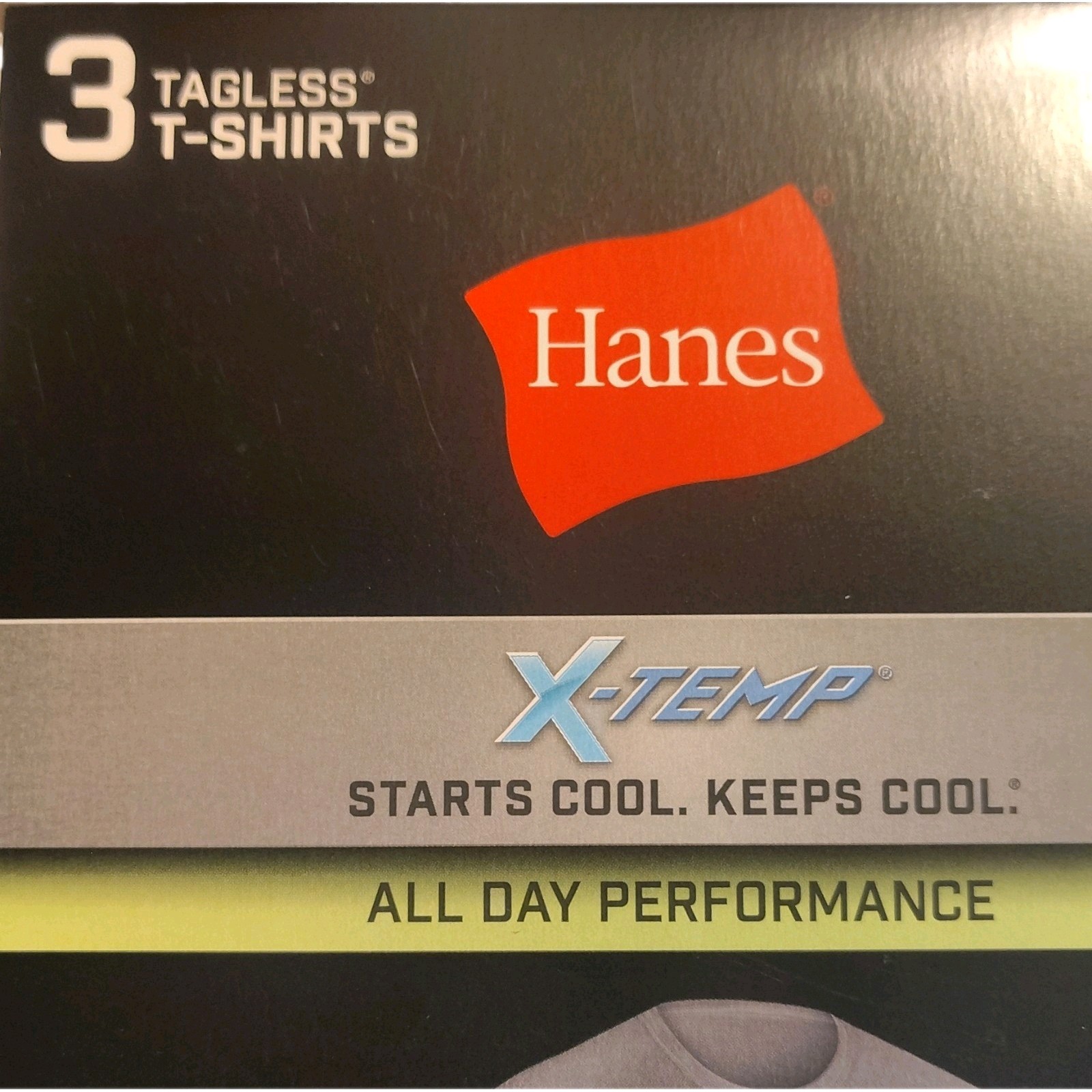 Hanes X-Temp 3XL Gray/Black. Mesh Tagless Quick Dry Stretch Crew Neck Tee 3-Pack gallery
