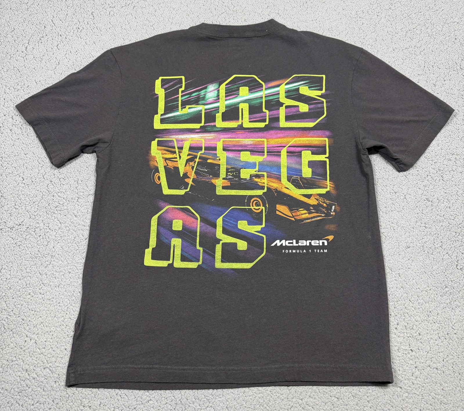 Hollister McLaren F1 Team Shirt Mens Medium Gray Las Vegas Racing Graphic Tee gallery