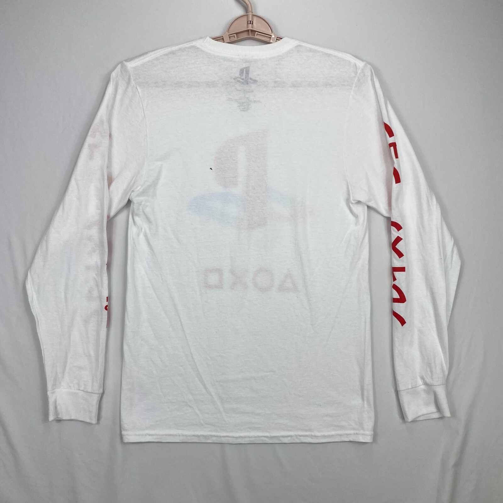 Playstation Shirt Men's Small White Long Sleeve Graphic Tee T-Shirt Gaming gallery