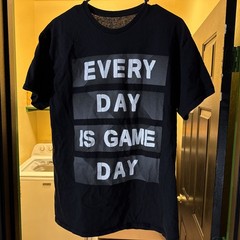 “Every Day Is Game Day” Graphic Tee T-shirt by Hype (L) Large Black