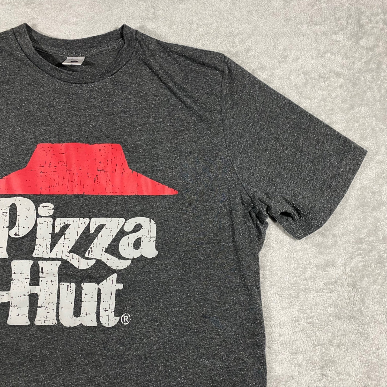 Pizza Hut Graphic T Shirt Mens Medium Grey PH3040PME Distressed Logo Tee gallery