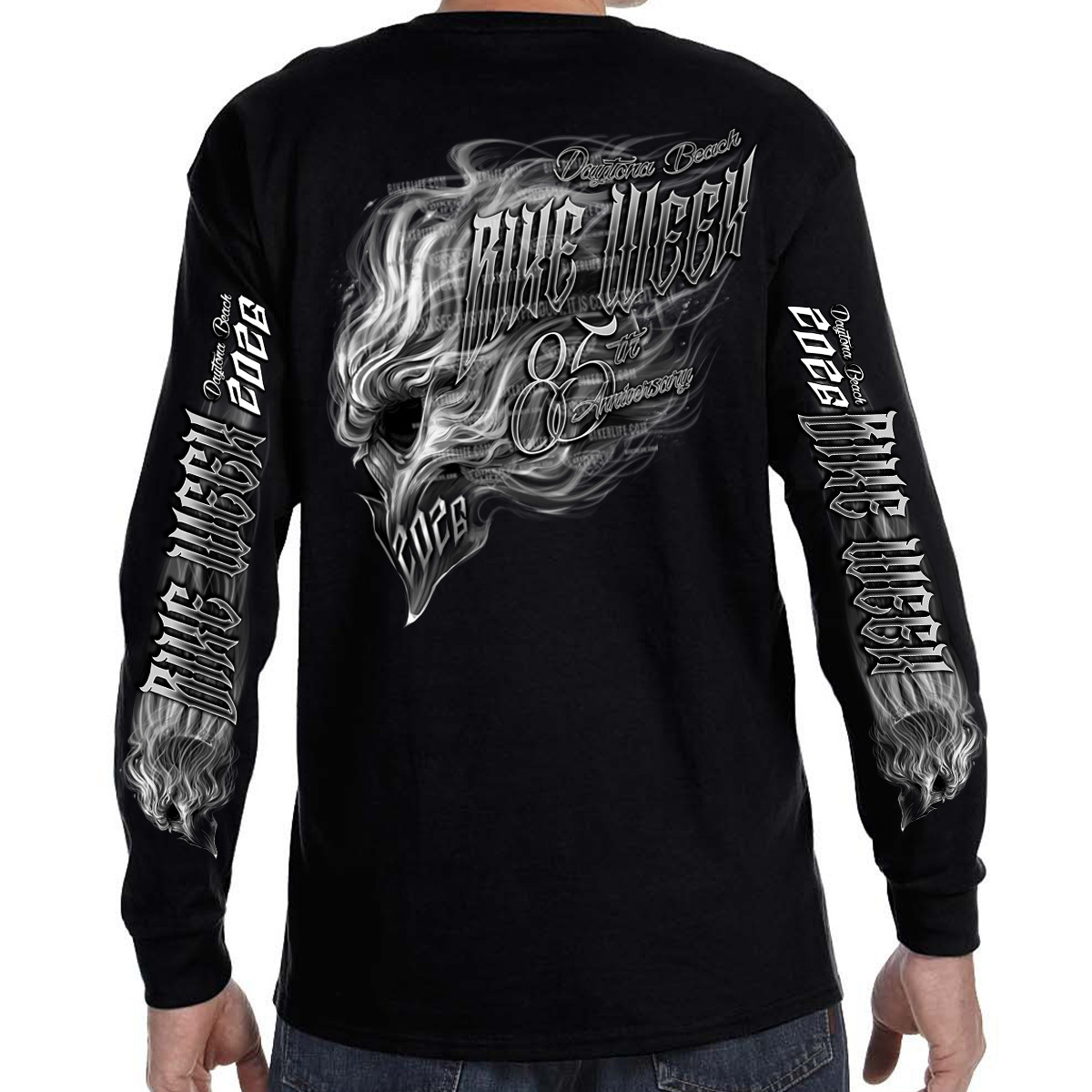 Long Sleeve 2026 Bike Week Daytona Beach Smokin' Skull No Harley gallery