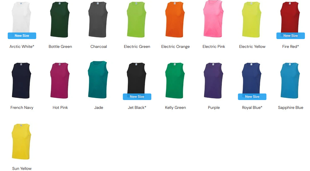 Personalised Custom AWDis Cool Breathable Gym Sports Yogga Vest Jogging JC007 gallery