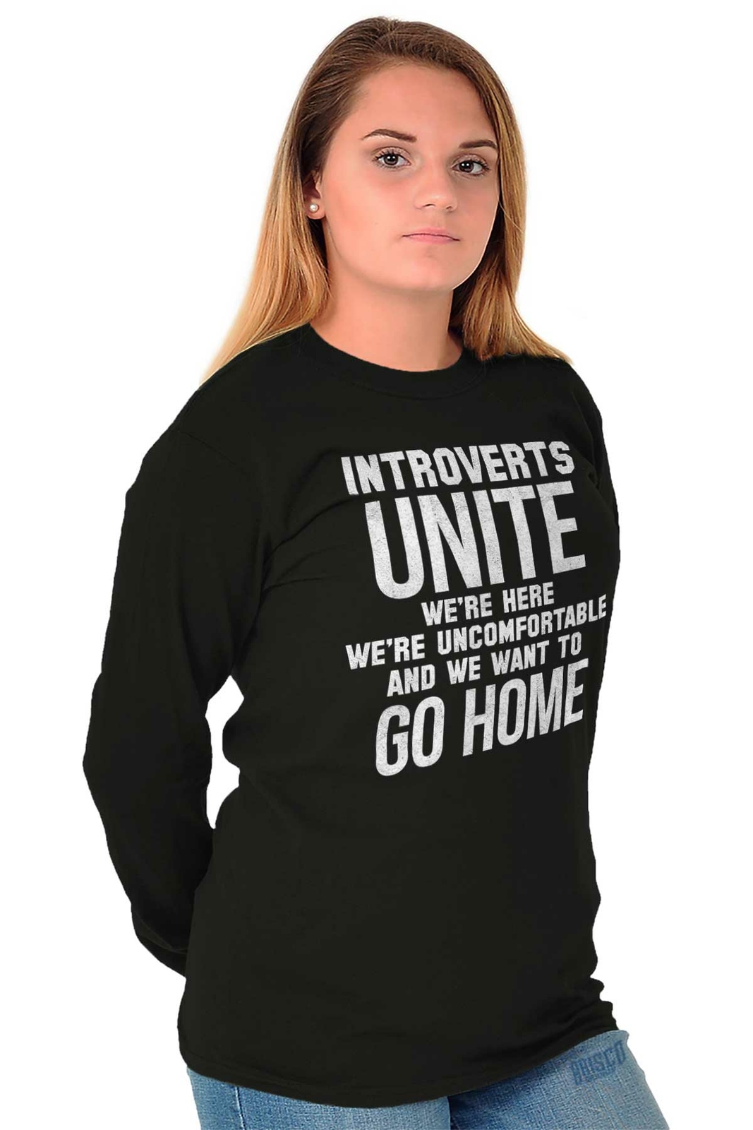 Introverts Unite Just Kidding Go Home Funny Long Sleeve Tshirt Tee for Adults gallery