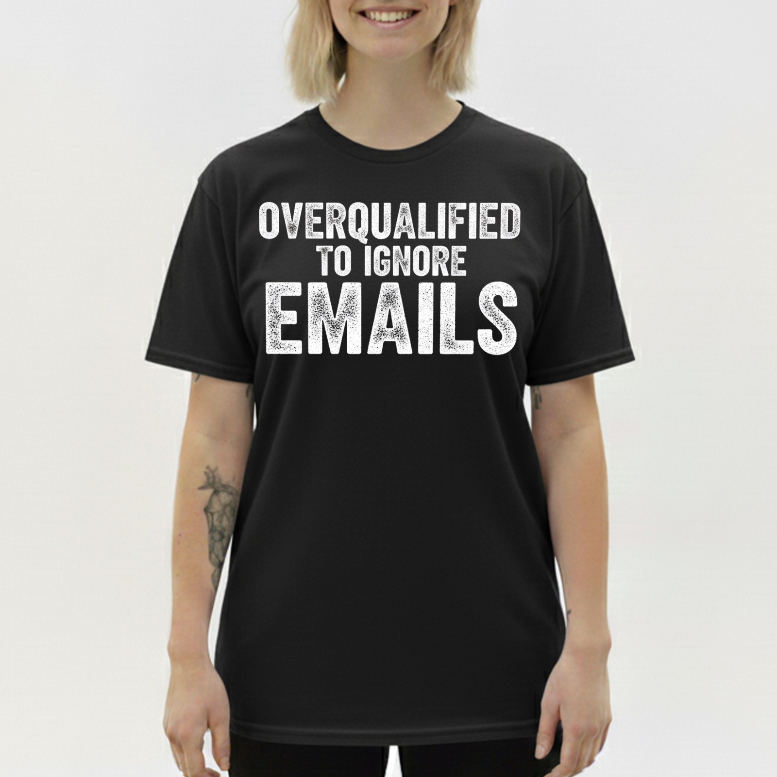 Overqualified to Ignore Emails Office Humor T-Shirt, Work from Home Funny Tee gallery