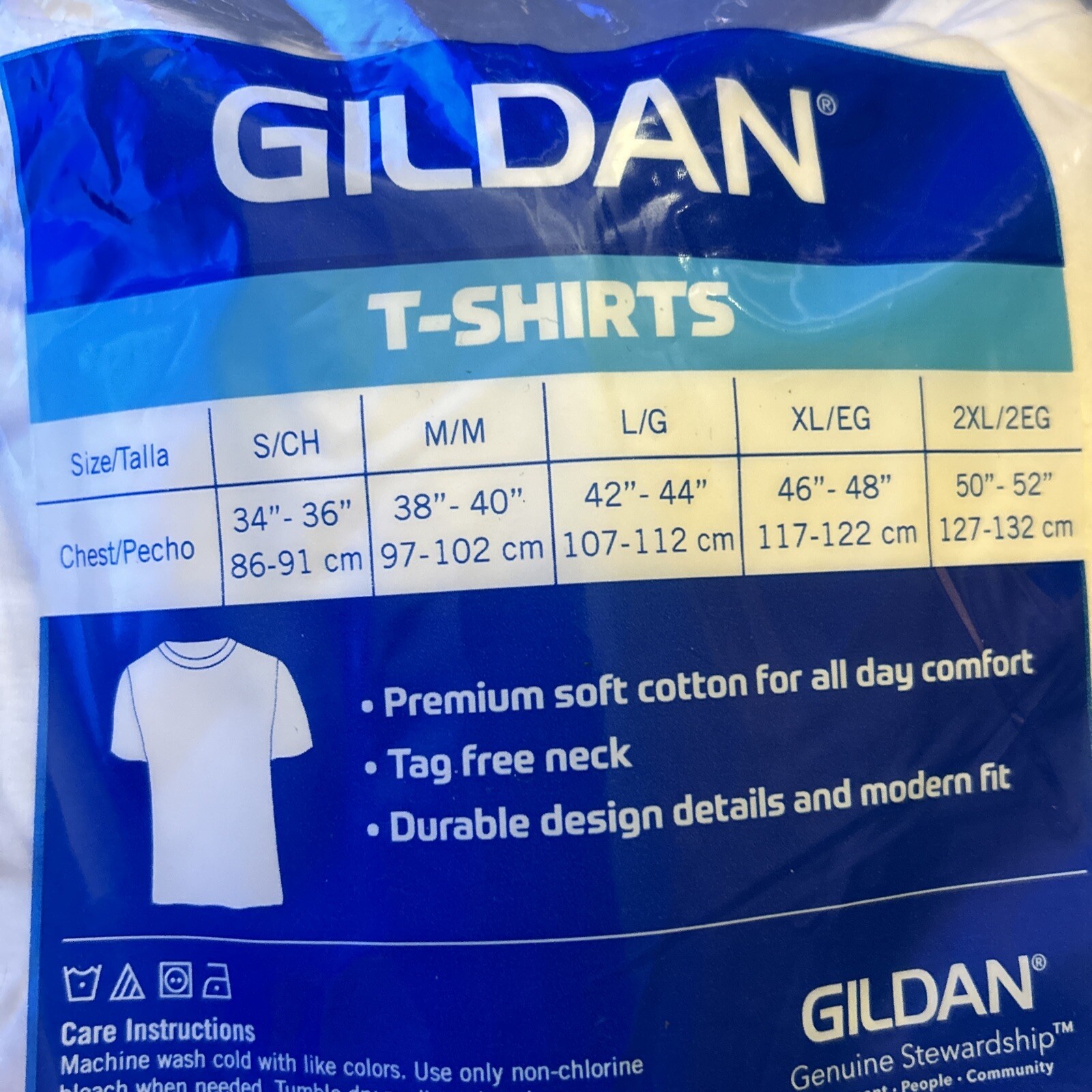 Men's Crew T-Shirts, Multipack, Style G1100, White (6-Pack), Small gallery