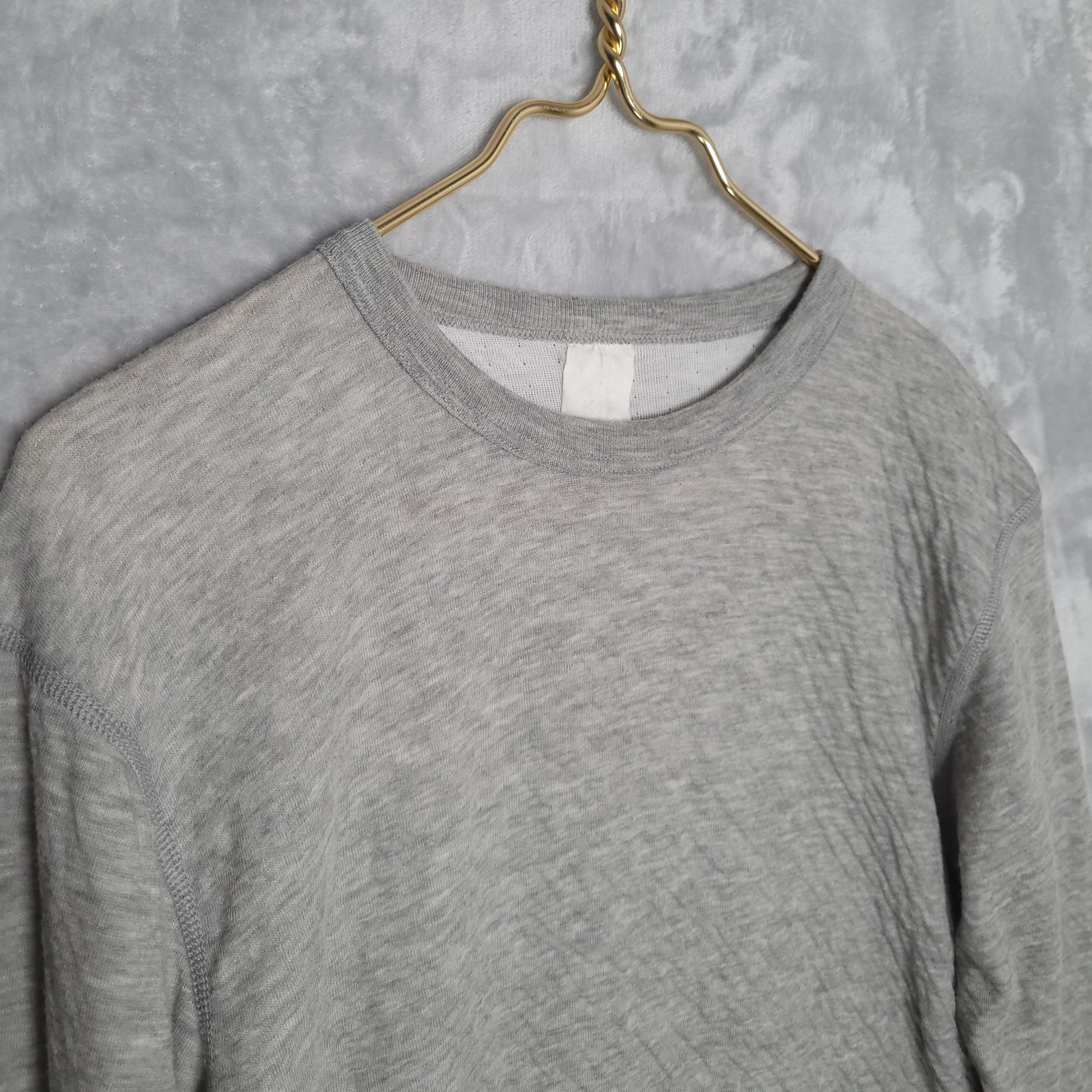 Gray Long Sleeve Crew Neck Shirt Size M Base Layer Insulated Outdoor Hiking Warm gallery