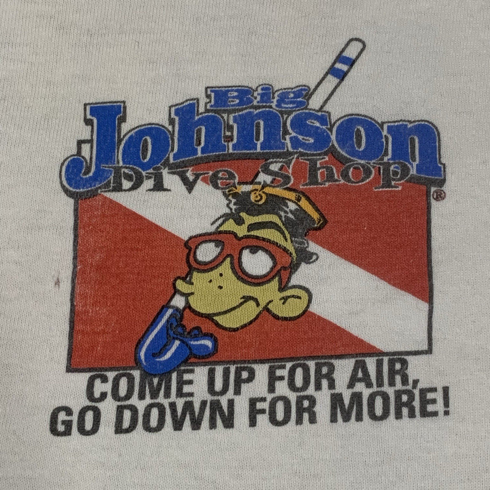 Vtg 90s Big Johnson Mens Medium White Short Sleeve Shirt Funny NSFW Adult Humor gallery