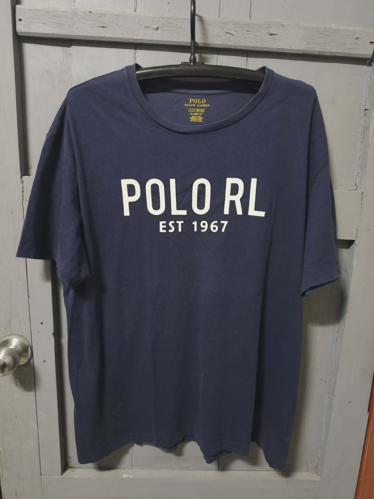 Polo Ralph Lauren Mens Navy Blue Graphic T-Shirt EST 1967 Cotton Crew Neck L gallery