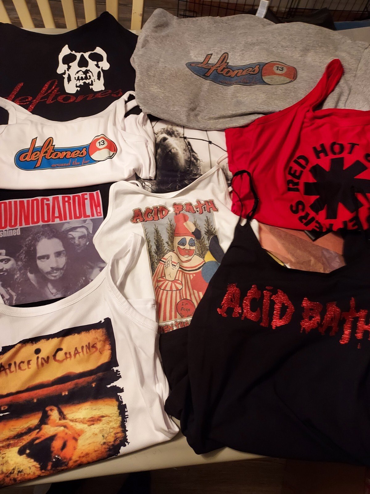 Custom band shirt custom crop top Deftones Shirt custom tank top any size xs-2xl gallery