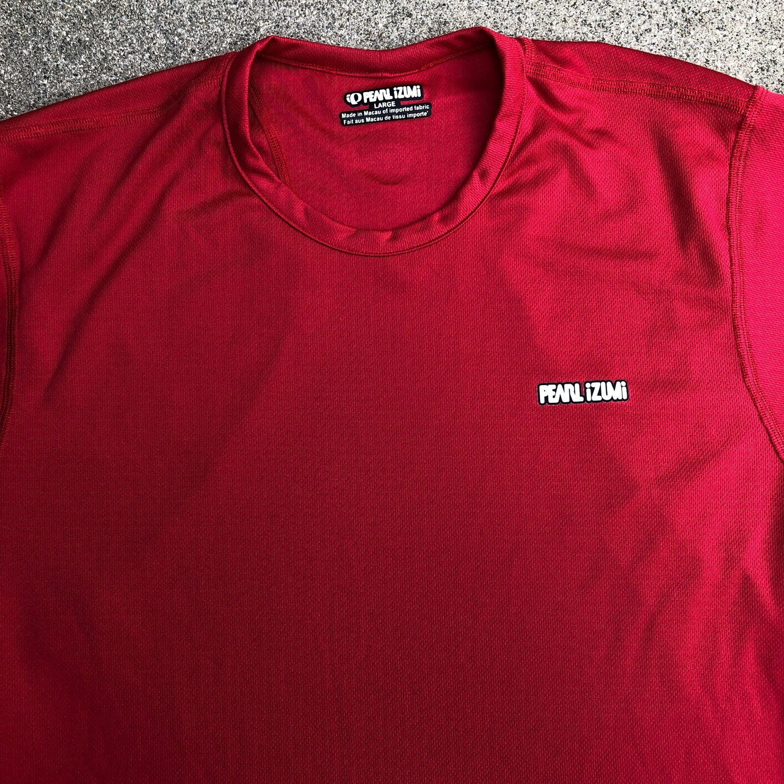 PEARL IZUMI Cycling T Shirt Men's LARGE Mesh Ventilated Red Short Sleeve gallery