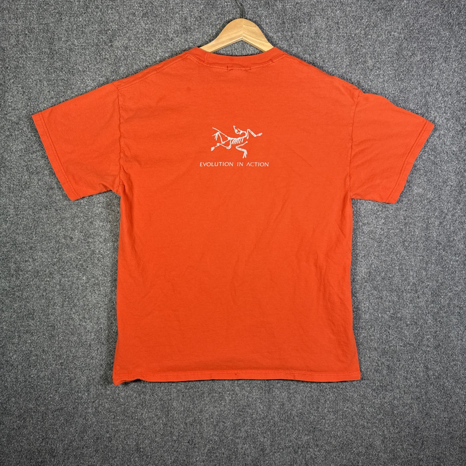 Vintage Arcteryx Shirt Mens Large Orange 90s Nature Bird RARE Skeleton Hiking