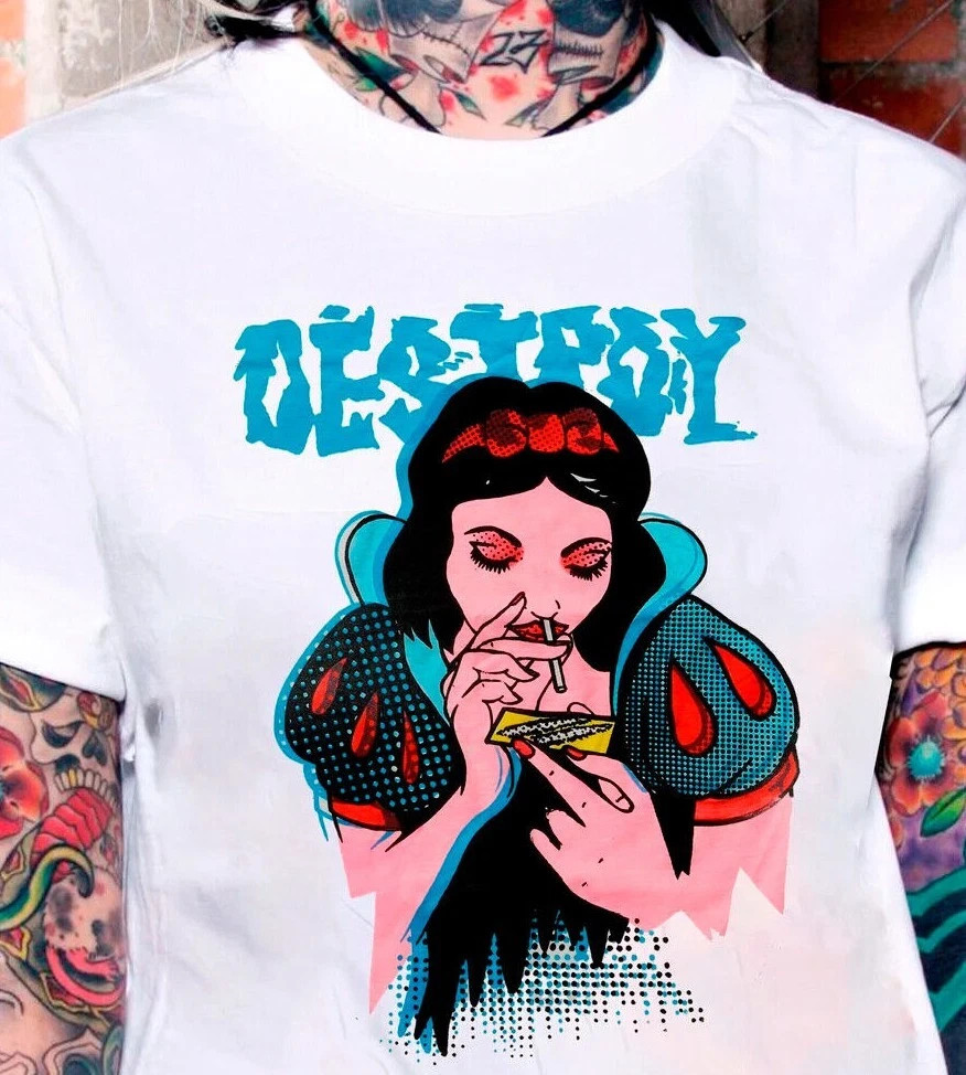 Snow White Destroy T-Shirt Not Seditionaries Gildan Softstyle Tshirt Punk rock gallery
