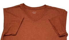 BCG Orange Short Sleeve V-Neck Ultra Soft T-Shirt Mens Size Medium