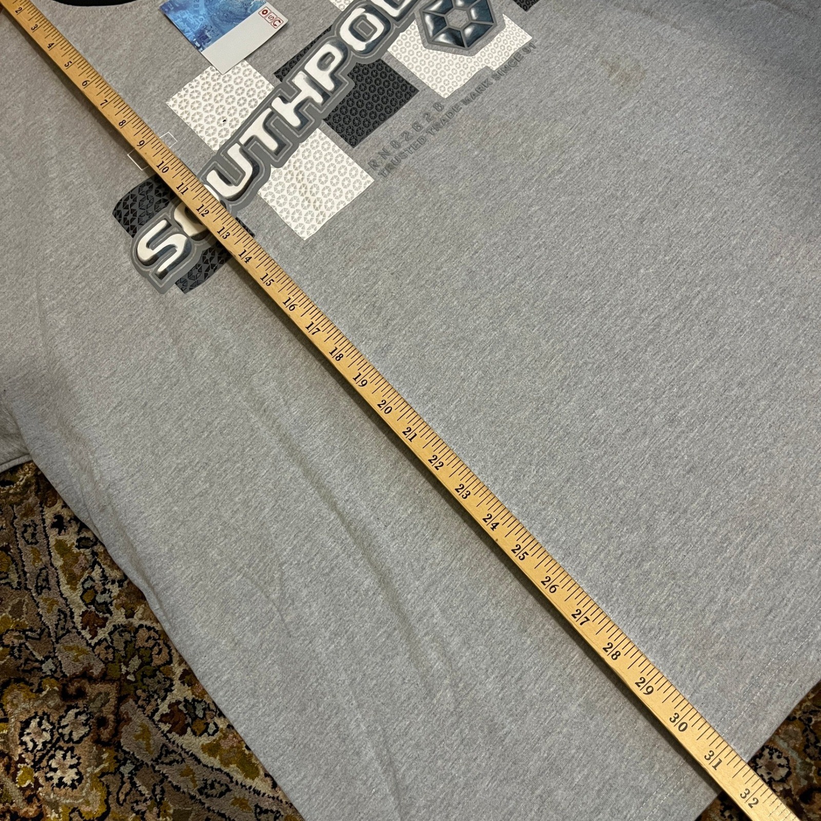 NWT VTG Y2k Southpole Mens XXL Gray Ringer Shirt Short Sleeve Streetwear Hip Hop gallery