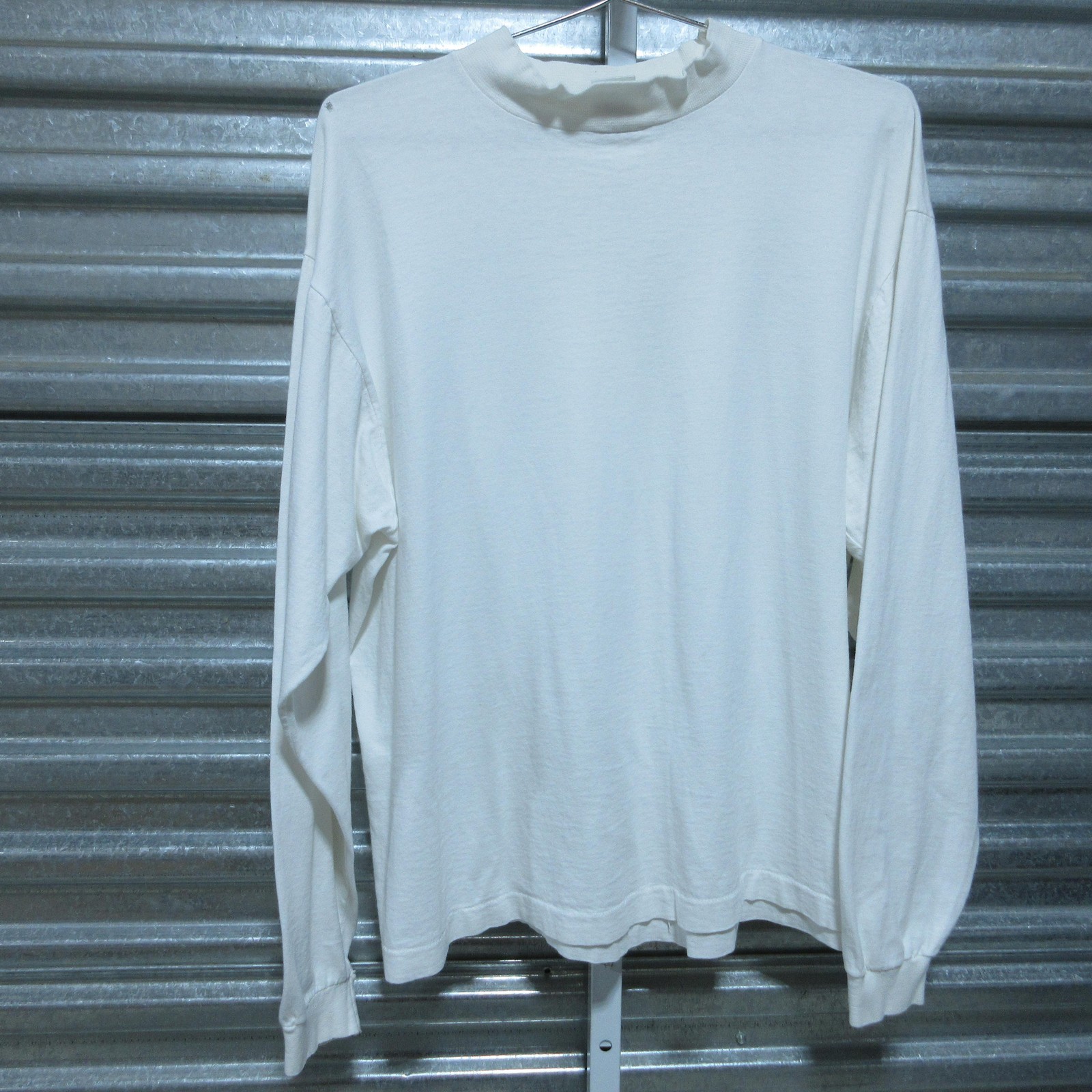 Vintage Fruit of the Loom Shirt Men XL White Mock Neck Long Sleeve USA 90s Thras gallery