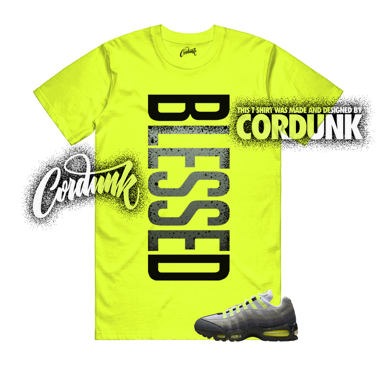 Air Max 95 Big Bubble Neon Yellow Black Cool Grey OG 2026 T Shirt Match VERTBLS
