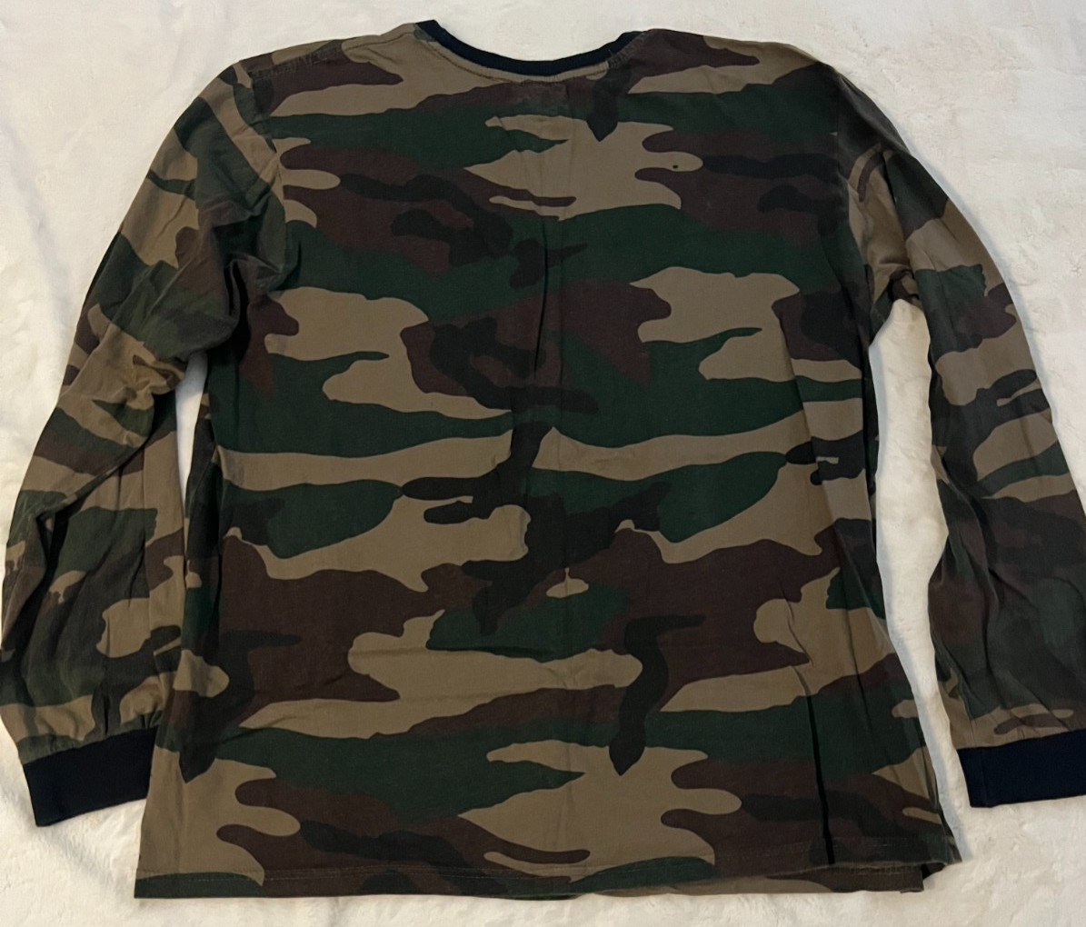 Eighty Eight Mens XL Camo Long Sleeve Shirt Green Brown Crew Neck Casual Tee gallery