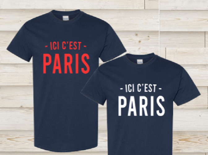 Messi Ici C'est Paris Lionel St Germain Psg Soccer Football French T-Shirt Shirt gallery