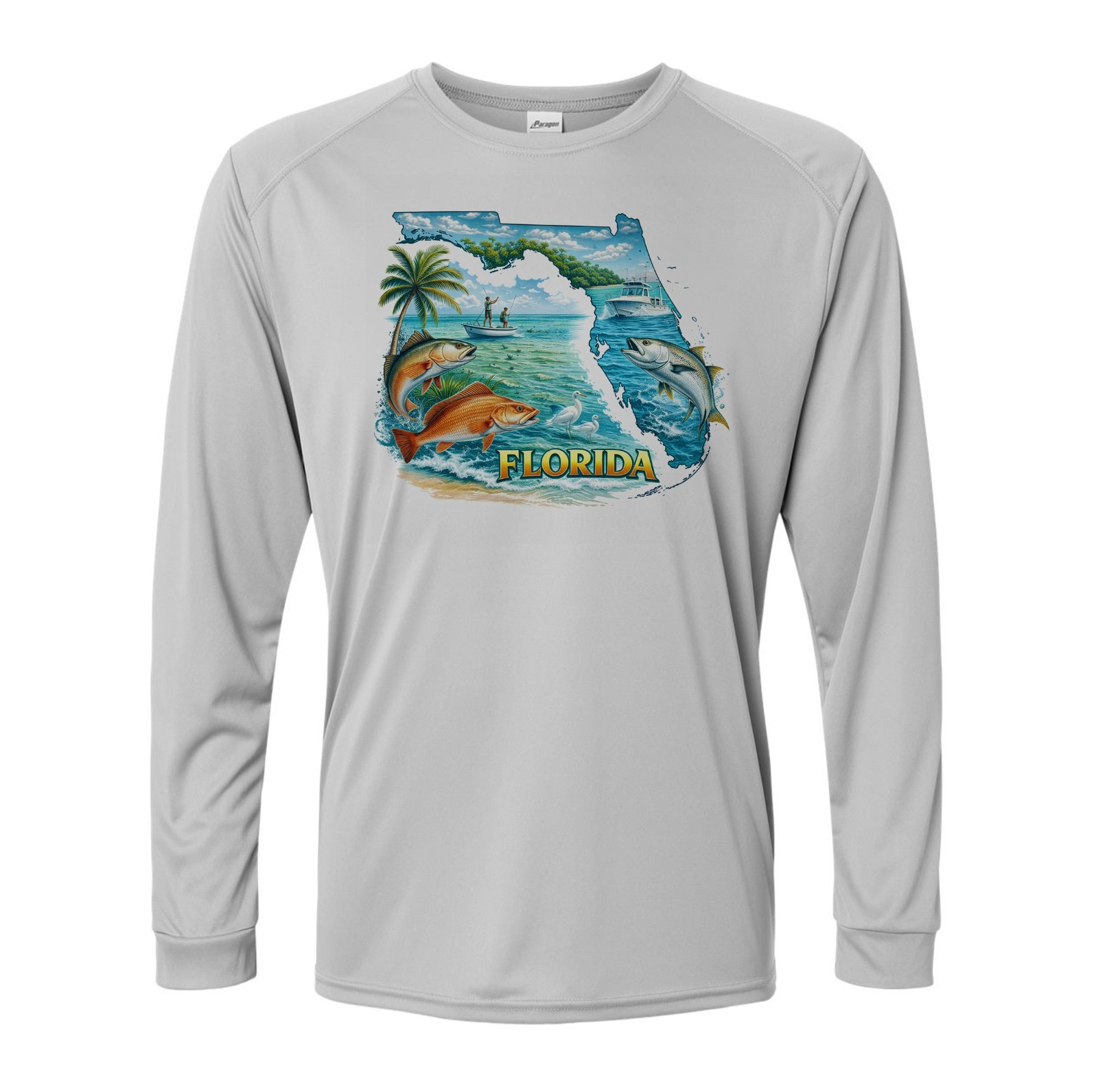 Fisherman Capitan Florida Fishing Boat Long Sleeve UPF 50 T-Shirt UV Protection gallery