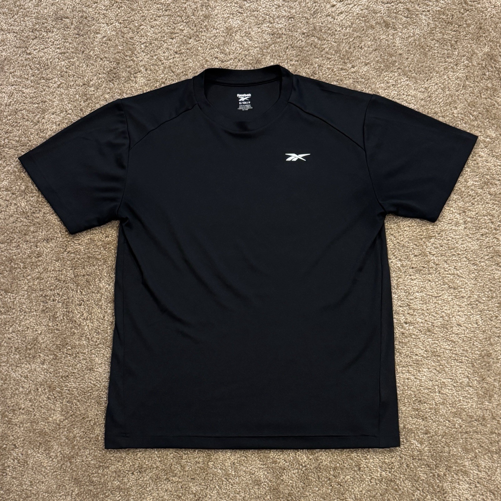 Reebok Active Athletic Gym Polyester Short Sleeve T-Shirt Mens Small Black gallery