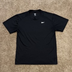 Reebok Active Athletic Gym Polyester Short Sleeve T-Shirt Mens Small Black