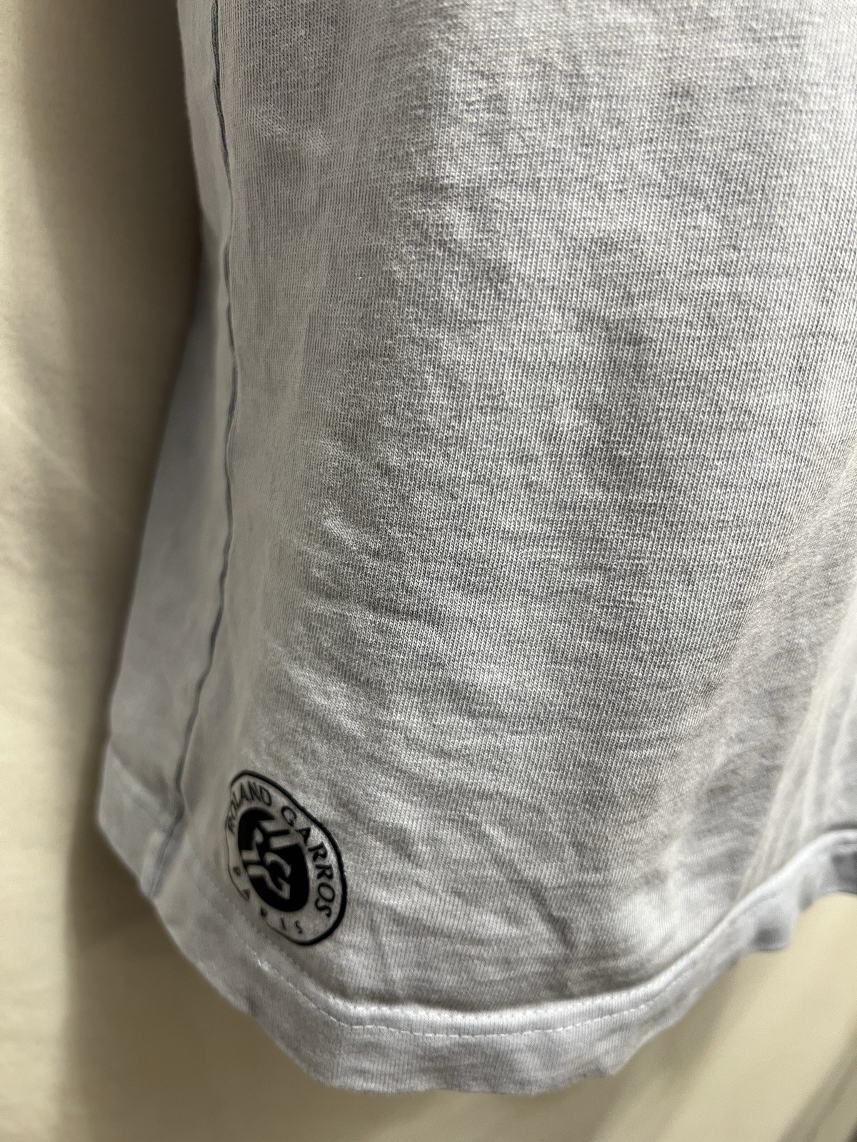 LACOSTE ROLAND GARROS Clube Crew Neck T-Shirt Relax Fit 4 Sz Medium S/S Blue D2 gallery