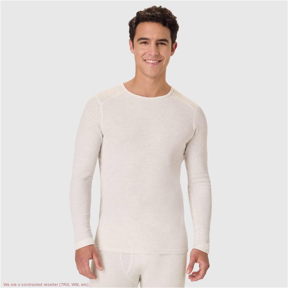 Hanes Men’s Thermal Long Sleeve Waffle Knit Shirt – Oatmeal L *SEE DEAL!!!*