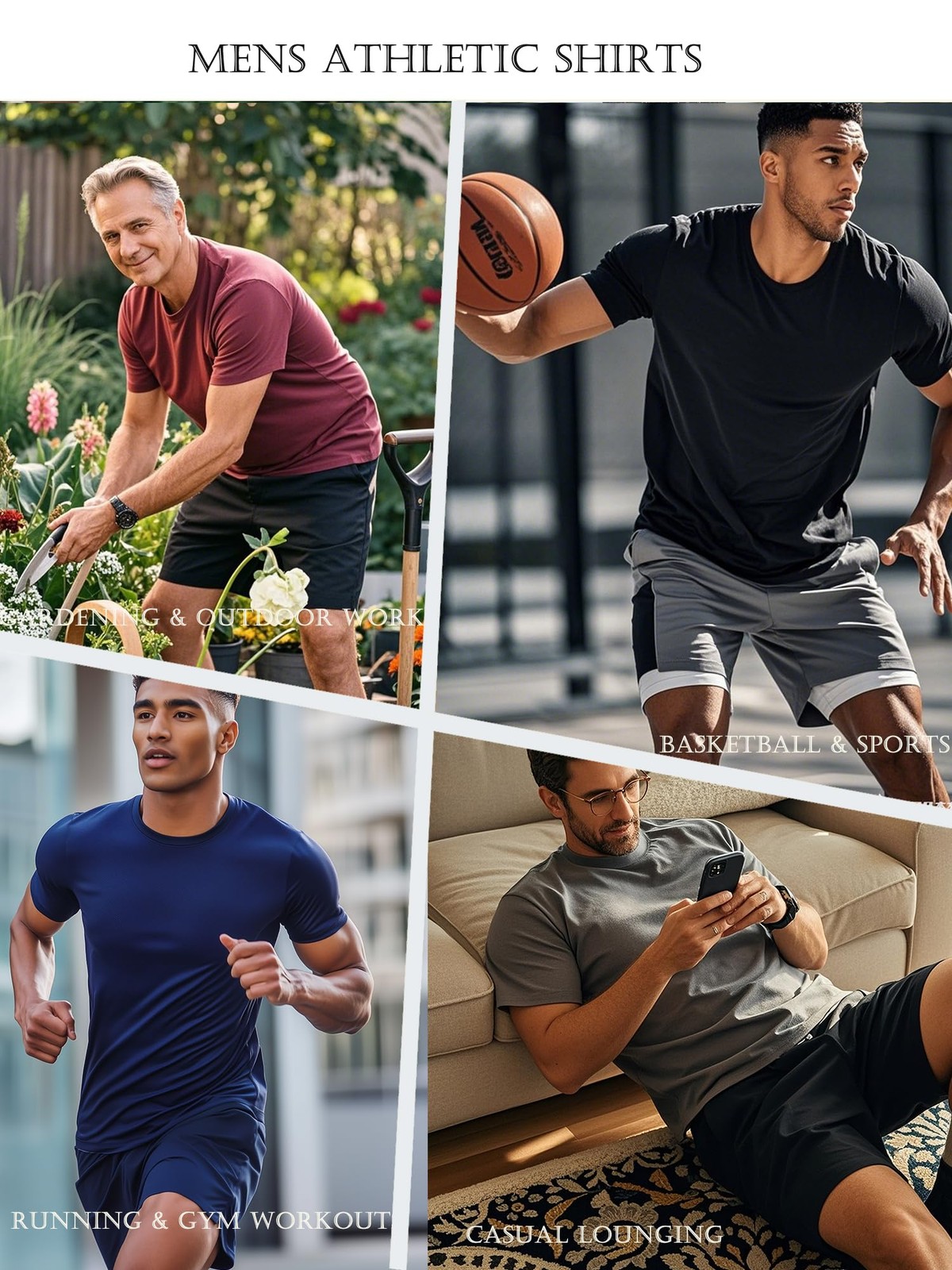 5 Pack Mens Short Sleeve Quick Dry Active Athletic T Shirt Running Gym Workou... gallery