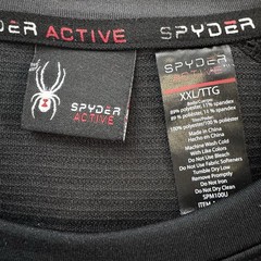Performance Base Layer Top Spyder Active Men XXL Black ProWeb
