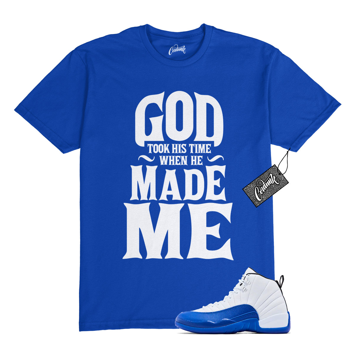 12 Blueberry Game Royal White Black T Shirt to Match GTHT